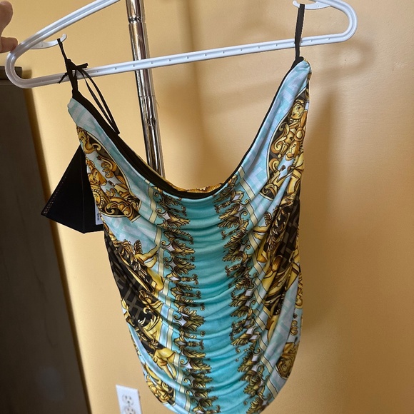 BNWT FENDI X VERSACE CYAN PATTERNED SKIRT ($1900) - Picture 1 of 4